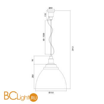 Подвесной светильник Maytoni Bellevue P535PL-01GR - Схема