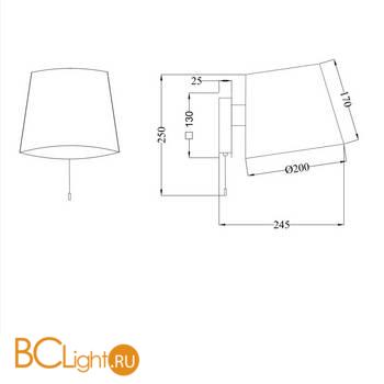 Бра Maytoni Bergamo MOD613WL-01B - Схема