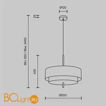 Подвесной светильник Maytoni Bergamo MOD613PL-05GR1 - Фото 4