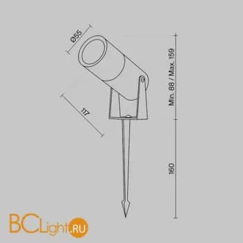 Садово-парковый фонарь Maytoni Bern O050FL-L5GF3K - Фото 6