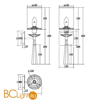 Бра Maytoni Bianco MOD224WL-01BS - Фото 7