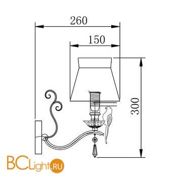 Бра Maytoni Bird ARM013-01-W - Схема