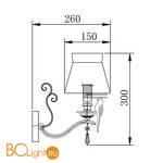 Бра Maytoni Bird ARM013-01-W - Схема