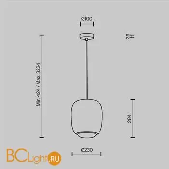 Подвесной светильник Maytoni Brio MOD466PL-L12GR3K - Фото 4