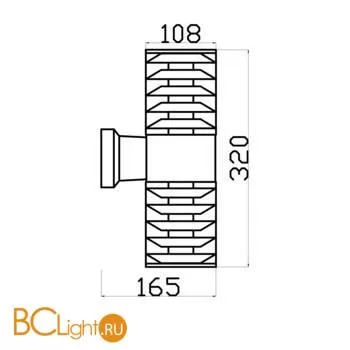 Уличный настенный светильник Maytoni Bronx O576WL-02GR - Фото 0