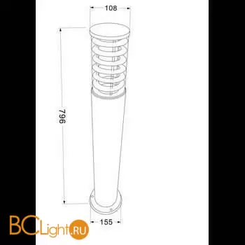 Садово-парковый фонарь Maytoni Bronx O576FL-01GR1 - Фото 0