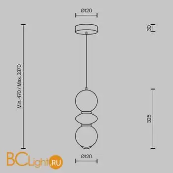 Подвесной светильник Maytoni Brosche MOD362PL-L10GR3K - Фото 5