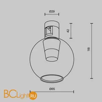 Трековый светильник Maytoni Bubble TR148-1-3W4K-B - Фото 8