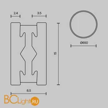 Шинопровод Maytoni Busbar trunkings Flarity new TRX154-R-D650-B - Фото 5