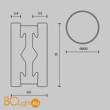 Шинопровод Maytoni Busbar trunkings Flarity new TRX154-R-D800-B - Фото 5