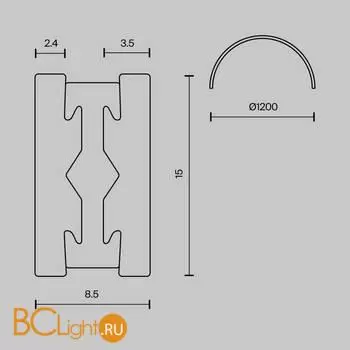 Шинопровод Maytoni Busbar trunkings Flarity TRX154-2SR-D1200-B - Фото 5