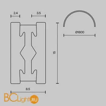 Шинопровод Maytoni Busbar trunkings Flarity TRX154-2SR-D1800-B - Фото 5