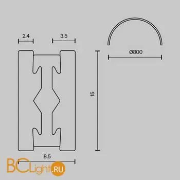 Шинопровод Maytoni Busbar trunkings Flarity TRX154-SR-D800-PT - Фото 5