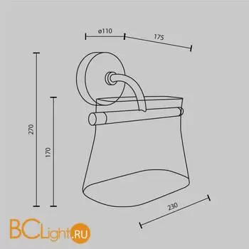 Настенный светильник Maytoni Cabaret new MOD170WL-L8BS3K2 - Фото 8