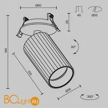 Встраиваемый светильник Maytoni Calipso new C110CL-01-GU10-W - Фото 0