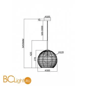 Подвесной светильник Maytoni CANE MOD204PL-01B1 - Фото 6