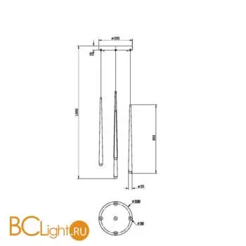 Подвесной светильник Maytoni Cascade MOD132PL-L30BSK - Фото 1