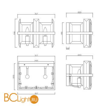 Настенный светильник Maytoni Cerezo MOD201WL-02N - Схема