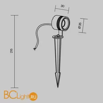 Ландшафтный светильник Maytoni Clyde O493FL-L3GF3K - Фото 9