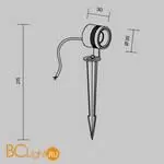 Ландшафтный светильник Maytoni Clyde O493FL-L3GF3K - Фото 9