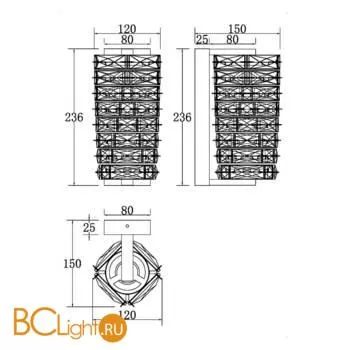 Настенный светильник Maytoni Coil MOD124WL-L6CH3K - Фото 0