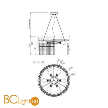 Подвесной светильник Maytoni MOD135PL-06BS - Фото 2