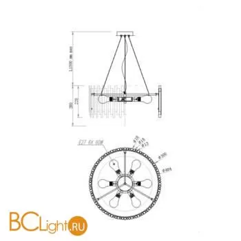 Подвесной светильник Maytoni Coliseo MOD136PL-06BS - Фото 0