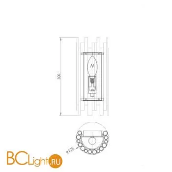 Настенный светильник Maytoni Coliseo MOD136WL-01BS - Фото 0