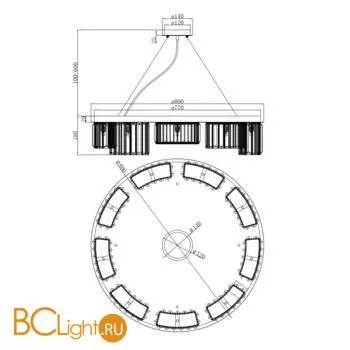 Подвесной светильник Maytoni MOD083PL-09CH - Фото 6