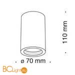 Потолочный светильник Maytoni Conik gyps GU10 1x30Вт C003CW-01W - Схема