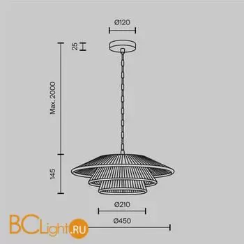 Подвесной светильник Maytoni Costa MOD394PL-01BS - Фото 12