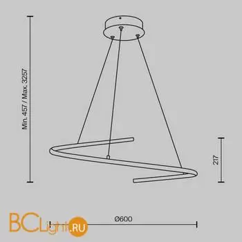 Подвесной светильник Maytoni Curve MOD242PL-L33BSK - Фото 4