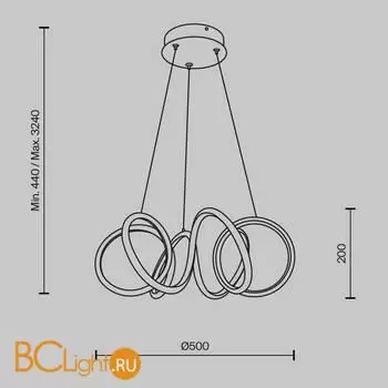 Подвесной светильник Maytoni Curve MOD241PL-L60BK - Фото 5