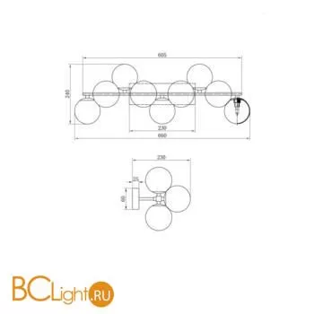 Настенный светильник Maytoni Dallas MOD545WL-09G - Фото 2