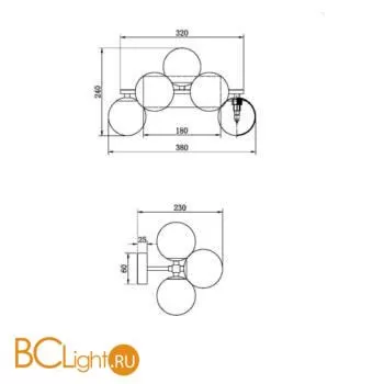 Бра Maytoni Dallas MOD547WL-05B - Фото 1