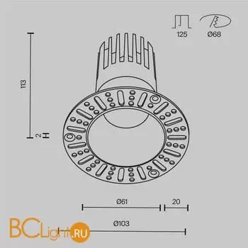 Встраиваемый светильник Maytoni Dip DL122-15W-2.7K-TRS-B - Фото 12