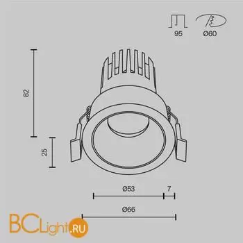 Встраиваемый светильник Maytoni Dip DL115-10W-2.7K-W - Фото 11