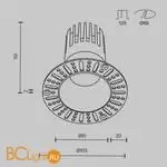 Встраиваемый светильник Maytoni Dip DL122-15W-3K-TRS-W - Фото 11