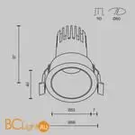 Встраиваемый светильник Maytoni Dip DL116-10W-3K-B - Фото 8
