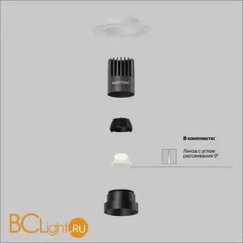 Встраиваемый светильник Maytoni Dip DL124-10W-4K-TRS-B - Фото 0