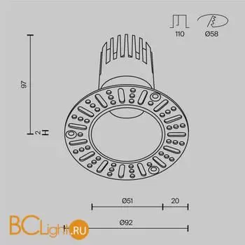 Встраиваемый светильник Maytoni Dip DL120-10W-3K-TRS-W - Фото 11