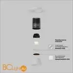 Встраиваемый светильник Maytoni Dip DL124-10W-3K-TRS-W - Фото 1