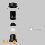 Встраиваемый светильник Maytoni Dip DL118-15W-3K-B - Фото 0