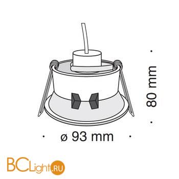 Встраиваемый светильник Maytoni Dot GU10 1x50Вт DL028-2-01B - Схема
