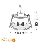 Встраиваемый светильник Maytoni Dot GU10 1x50Вт DL028-2-01B - Схема