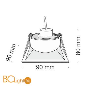 Встраиваемый светильник Maytoni Dot GU10 1x50Вт DL029-2-01B - Схема