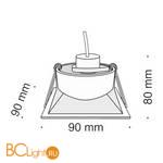 Встраиваемый светильник Maytoni Dot GU10 1x50Вт DL029-2-01B - Схема