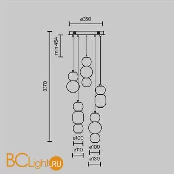 Подвесной светильник Maytoni Drop MOD273PL-L80G3K - Фото 4