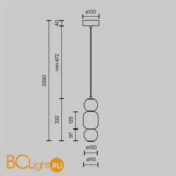 Подвесной светильник Maytoni Drop MOD273PL-L16CH3K - Фото 4