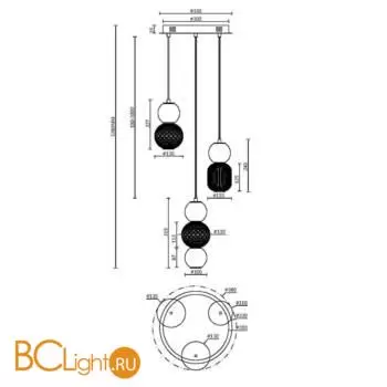 Подвесной светильник Maytoni Drop MOD273PL-L33CH3K - Фото 5